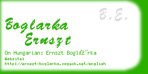 boglarka ernszt business card